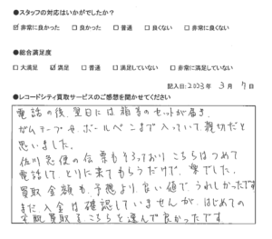 買取アンケート｜2023年3月