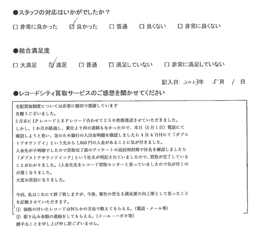 買取アンケート｜2023年4月