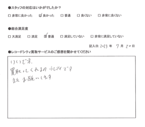 買取アンケート｜2023年7月