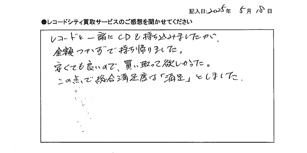 買取アンケート｜2025年5月