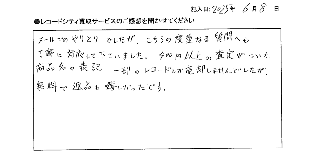 買取アンケート｜2025年6月