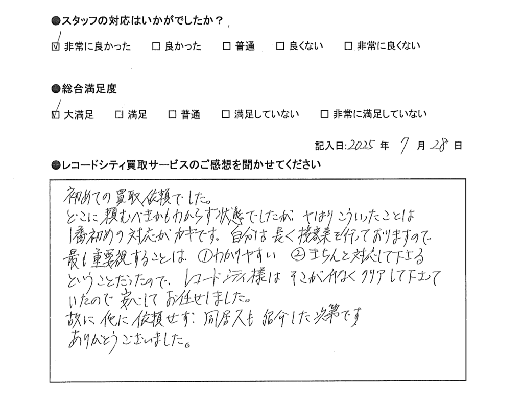 買取アンケート｜2025年7月