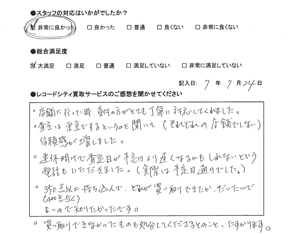 買取アンケート｜2025年7月