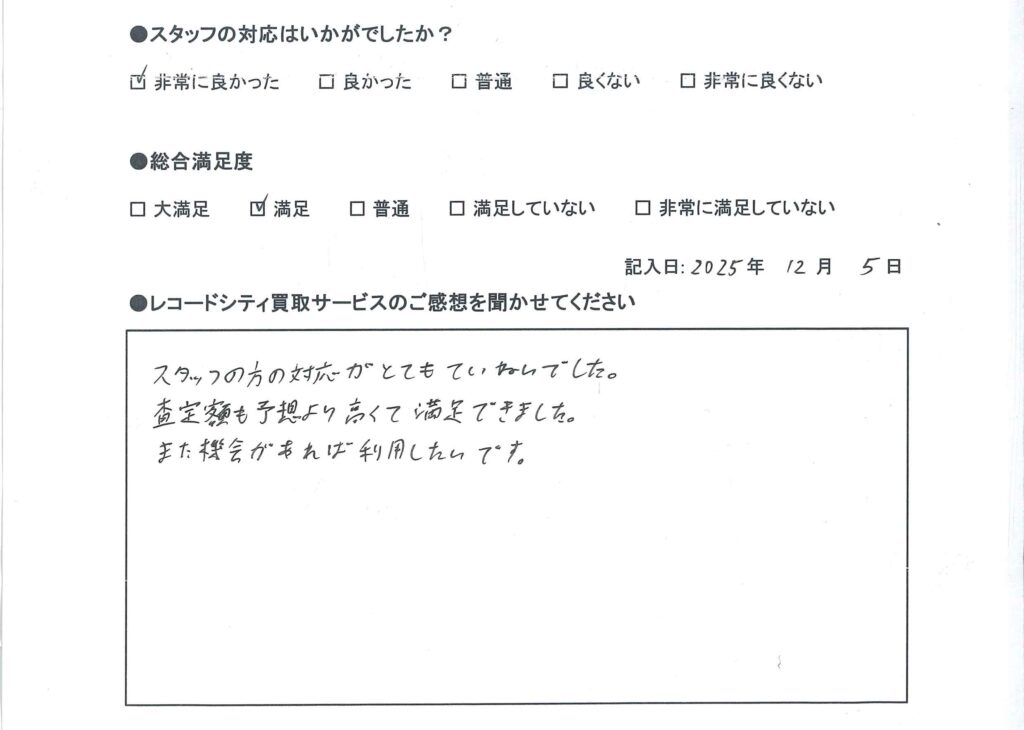 買取アンケート｜2025年12月