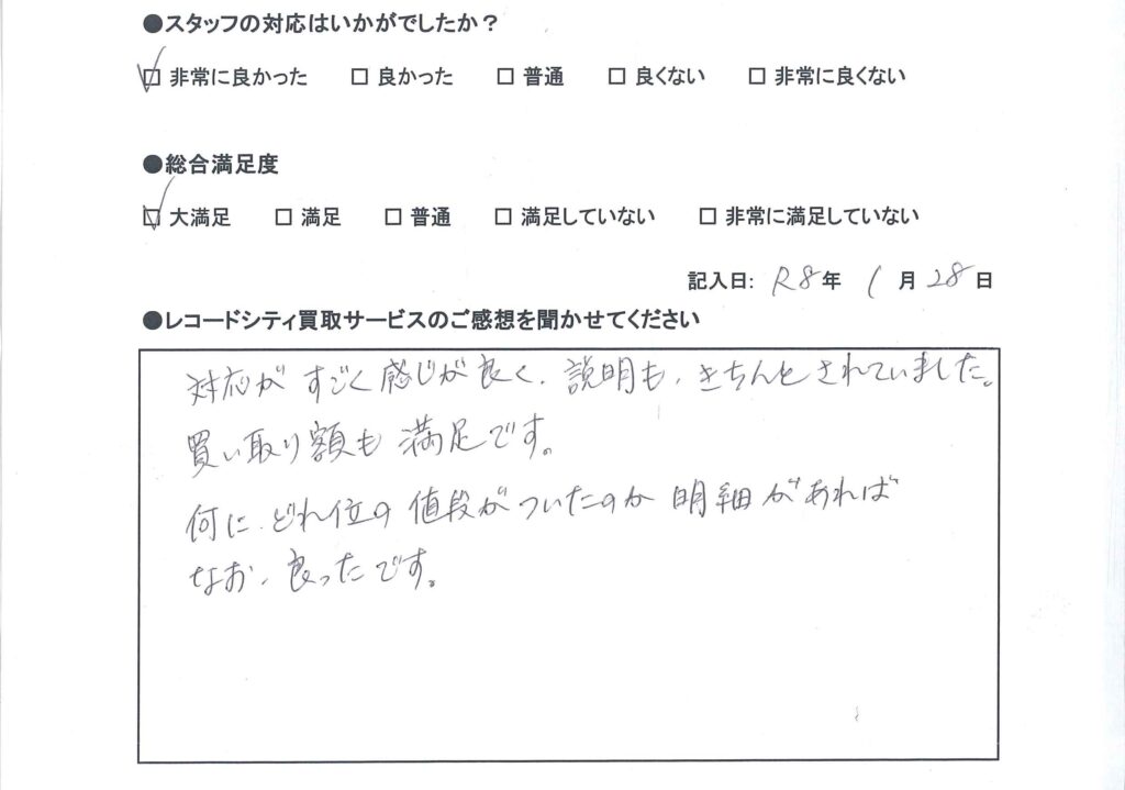 買取アンケート｜2025年1月