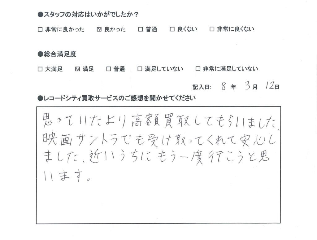 買取アンケート｜2025年3月