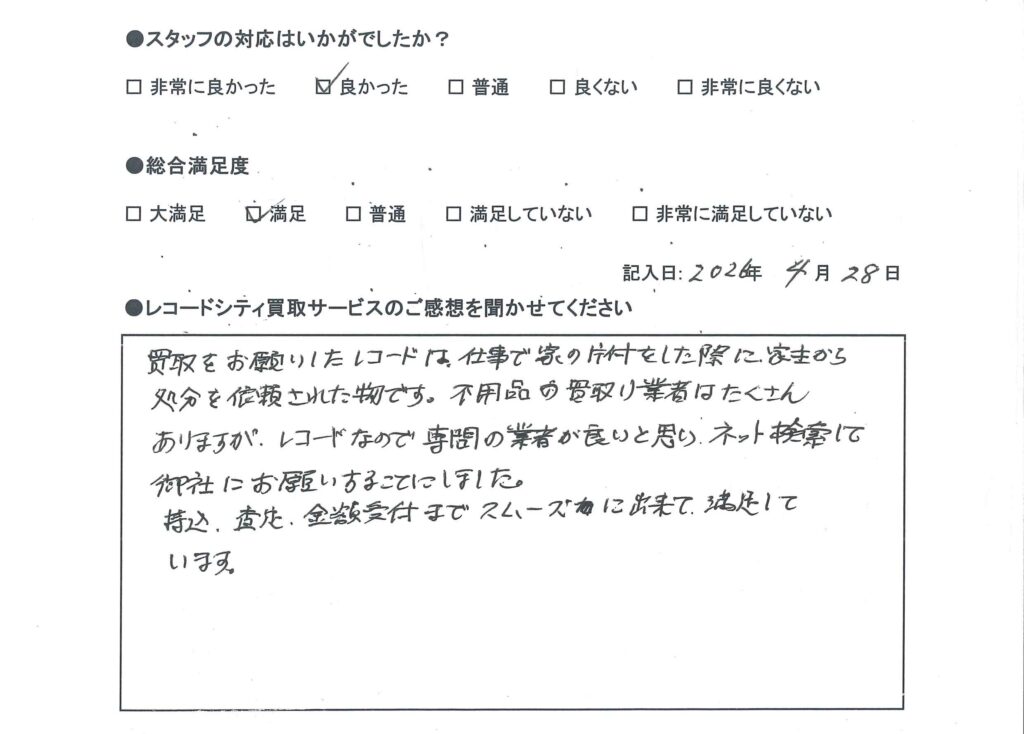 買取アンケート　2026年4月